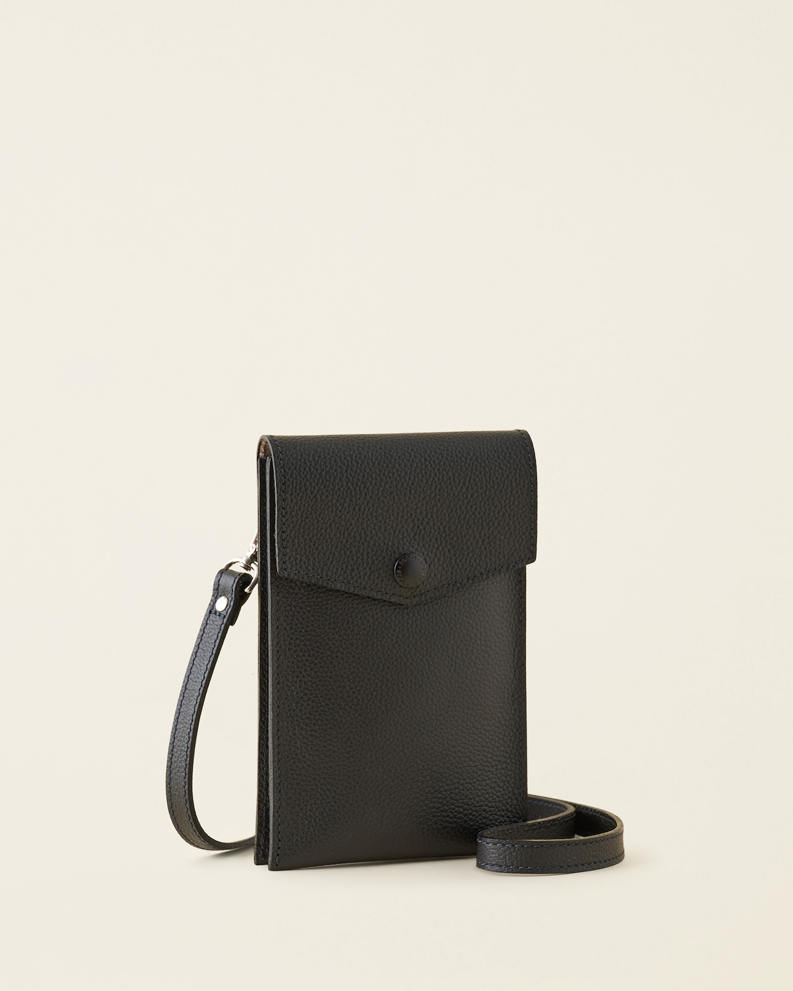 Accordion Phone Crossbody Cervino - Black/Sand