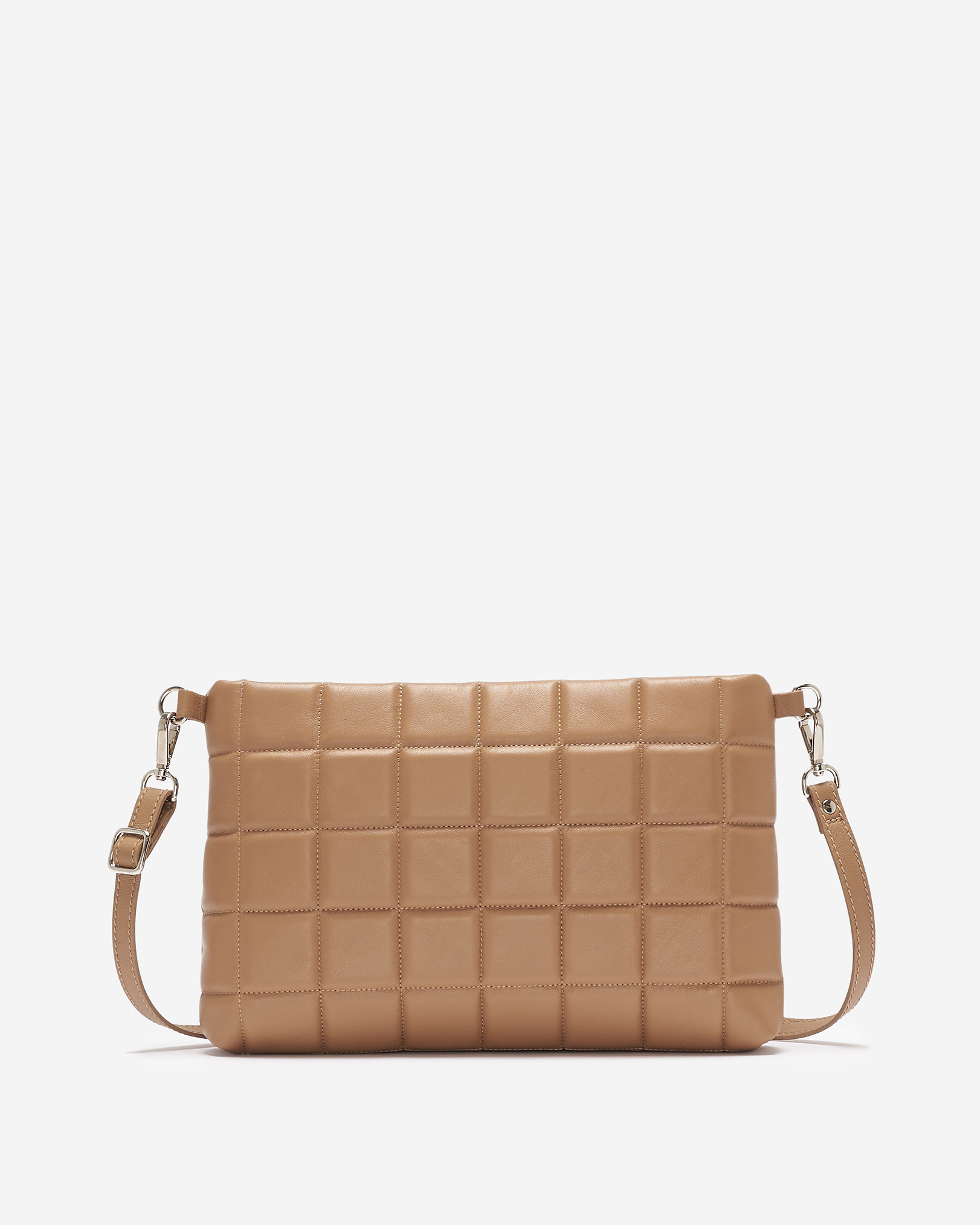Square Puff Clutch Crossbody - Biscotti Tan Square Puff Clutch Crossbody - Biscotti Tan