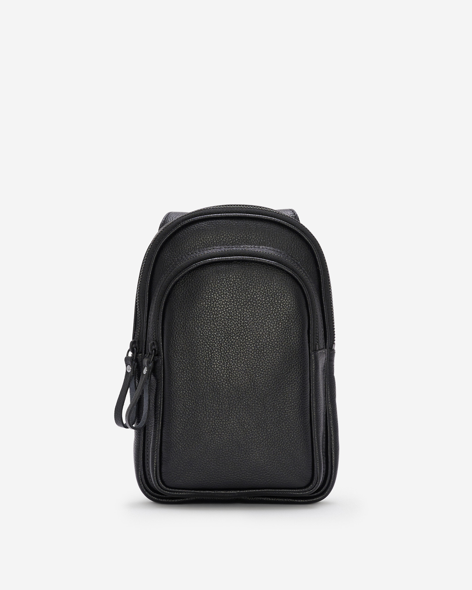 Sac à bandoulière Trinité en cuir Cervino - Noir Sac à bandoulière Trinité en cuir Cervino - Noir