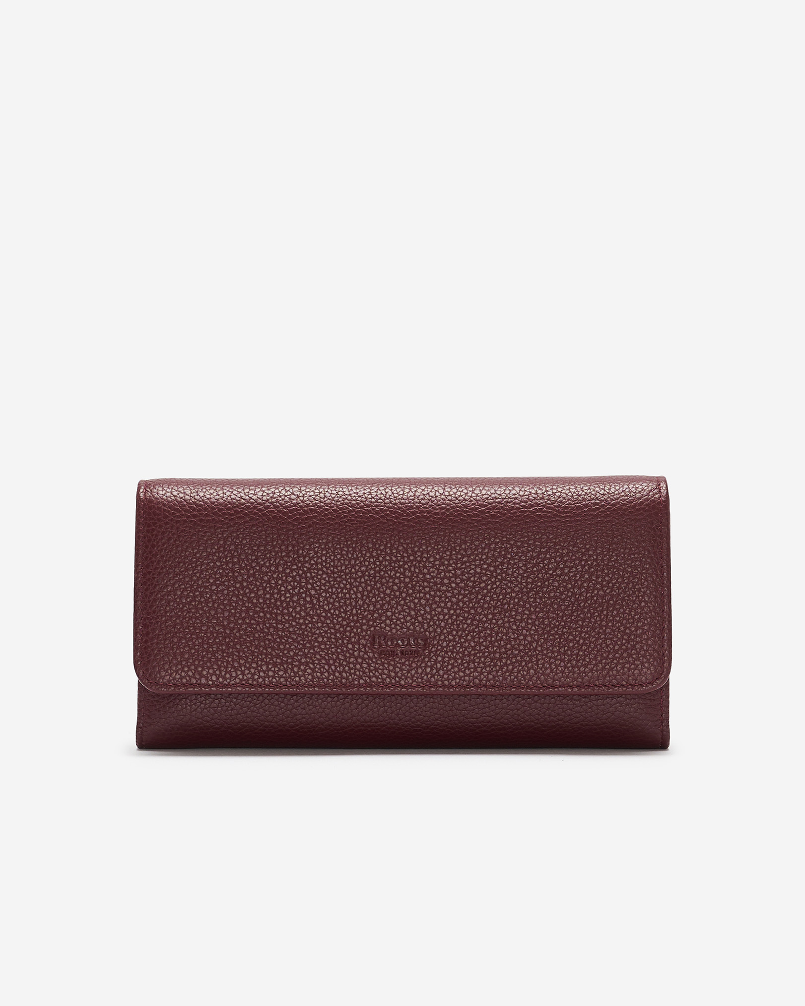 Large Chequebook Clutch Cervino - Bordeaux