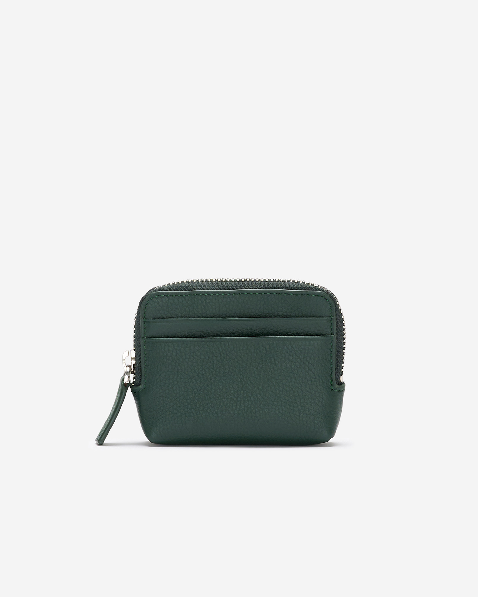 Pochette à glissière pour cartes en cuir Cervino - Vert Forêt Pochette à glissière pour cartes en cuir Cervino - Vert Forêt