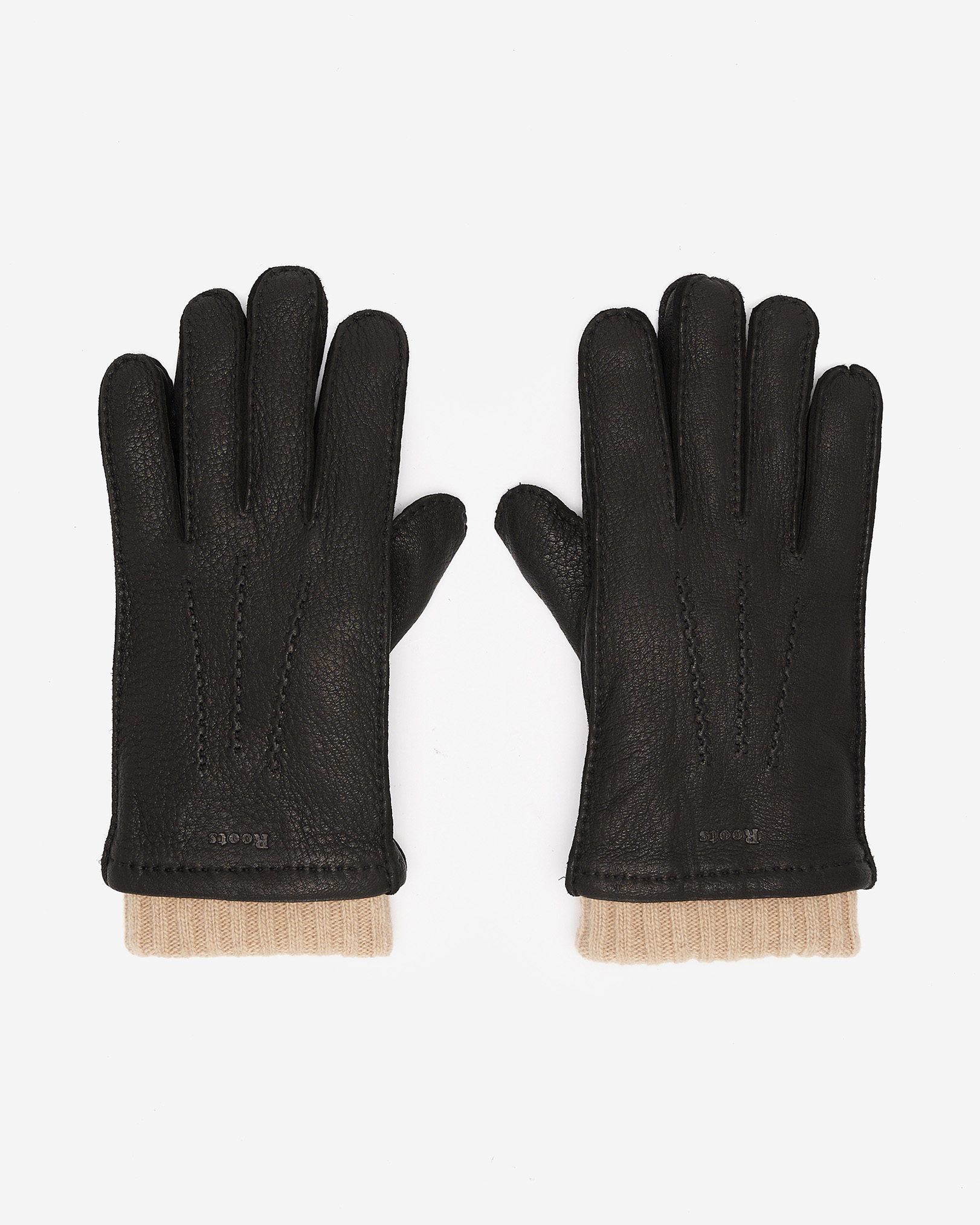 Mens Cuff Deerskin Glove - Black Mens Cuff Deerskin Glove - Black