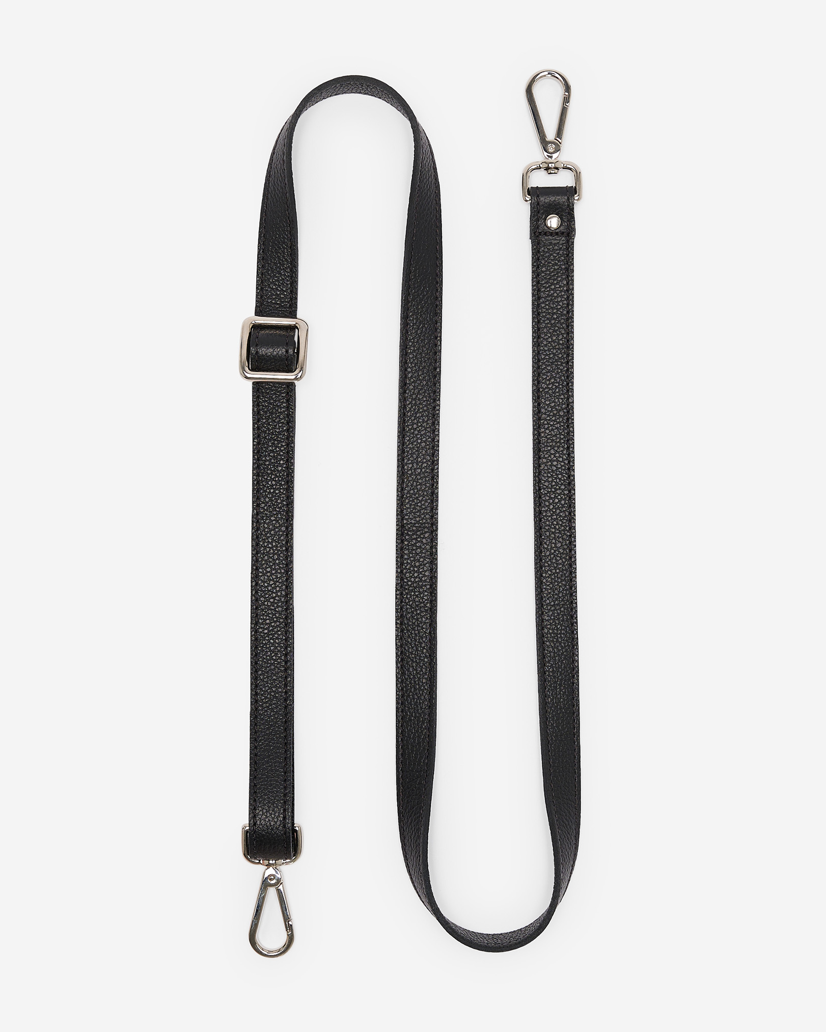 Leather Shoulder Strap Cervino - Black