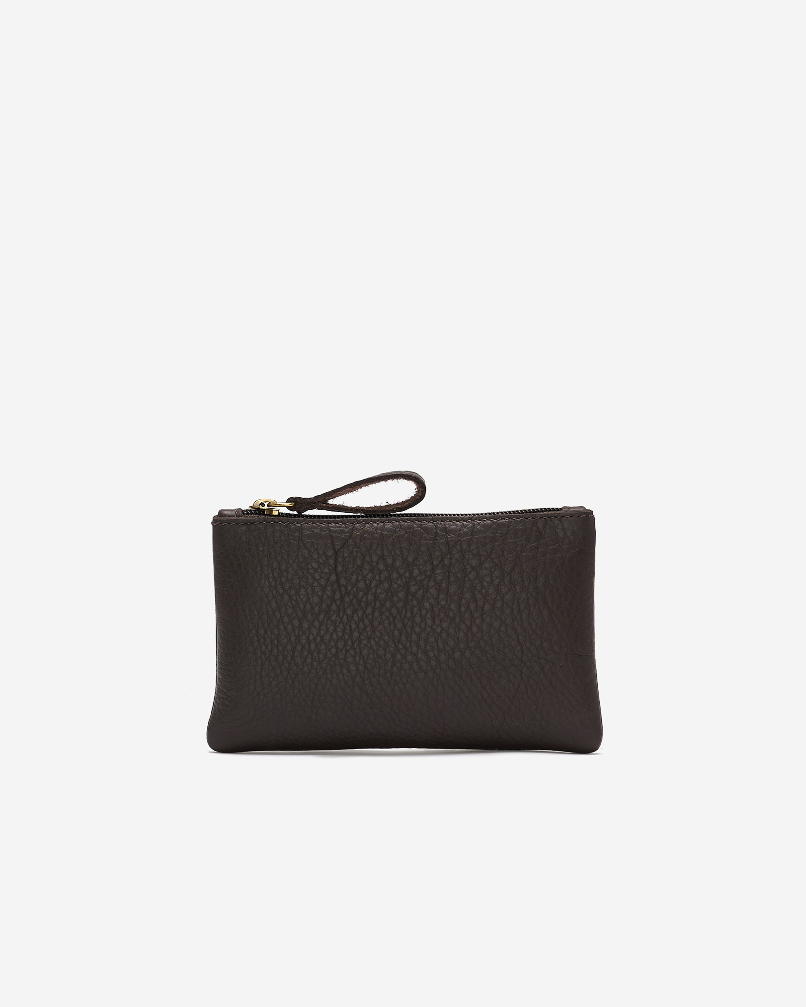 Pochette moyenne à glissière en cuir Nuage - Ébène Pochette moyenne à glissière en cuir Nuage - Ébène